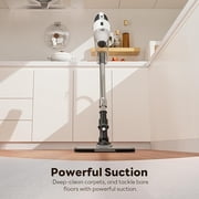 Cordless Vacuum Cleaner, 12000 Pa Powerful Stick Vacuum with Brushless Motor, LED Touch Display, 30 Mins Long Runtime, Self-Standing Lightweight Vacuum for Hard Floor Carpet Hair, Gray