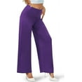 thumbnail image 2 of Women's Stretchy Wide Leg Palazzo Lounge Pants Casual Comfy High Waist Palazzo Pants, 2 of 11