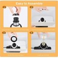 thumbnail image 5 of Lámpara de mesa de control táctil regulable de 3 vías con 2 puertos USB y salida de corriente CA lámpara moderna mesita de noche con sombra de tela y base de metal Compatibilidad bl Afortunado Sencillez, 5 of 5