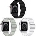 thumbnail image 1 of 3-Pack Bands Compatible with Apple Watch 38mm 40mm 41mm 42mm 44mm 45mm, Adjustable Stretchy Replacement Strap Bracelet Wristband Compatible with iWatc, 1 of 4