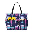 thumbnail image 1 of Fotbe Wine Glasses And Cocktails Bolsa de Viaje para Playa - Resistente al Agua, Bolsa Tote de Gran Capacidad y Ligera con 7 Bolsillos para Mujeres y Hombres, 1 of 7