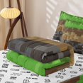 thumbnail image 5 of Erosebridal Pixel Geometric Plaid Zipper Twin Comforter Sets with Fitted Sheet and 2 Pillowcases,Classic Checkered Print Zipper Bedding Set For Boys,Gamepad Reversible,4pcs, 5 of 7