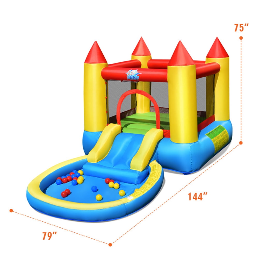 Aimee Lii Inflatable Kids Slide Bounce House with 550W Blower, Kids Bounce House for 5+