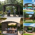 thumbnail image 6 of Sunjoy 10x12x8.1  arched roof Heat transfer Post Metal Pergola with Canopy, 6 of 11