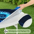 thumbnail image 5 of Blue Tie Dye Mandala Pattern Round Fitted Tablecloth with Elastic Edge,Dining Table Cover Waterproof,Outdoor Round Tablecloth for Camping,Dining,Indoor and Outdoor, 5 of 7