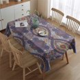 thumbnail image 2 of Multicolor Ethnic Geometric Pattern (4) Rectangle Tablecloth 60"x84",Waterproof Polyester Rectangle Table Cloth, Wipeable Spillproof Polyester Tablecloth for Dining, Camping, Indoor and Outdoor, 2 of 5