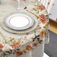 thumbnail image 4 of Fall Botanical Round Tablecloth 60 Inch - Waterproof Fabric Table Cloth Protector, Autumn Mushroom Floral Farmhouse Tablecloths Washable Table Cover for Kitchen Banquet Coffee Table Outdoor Party, 4 of 6