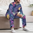 thumbnail image 6 of KLL Hip-Hop DJ Dolphin Sleepwear Mens Flannel Pajamas,Long Cotton Pj Set, 6 of 7