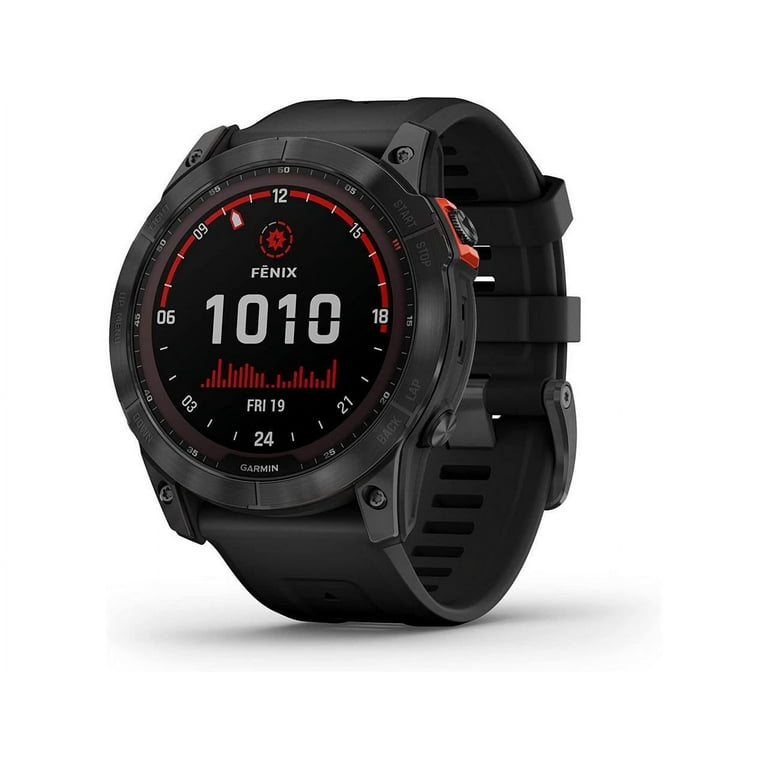 Garmin Fenix 7X Solar Fitness Smartwatch, Slate Gray with Black