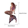 thumbnail image 2 of Fyeme Mermaid Metal Art Wall Decor Wrought Iron Mermaid Handmade Creative Craft Panels Bathroom Hanging Decoration for Outdoor Garden Pool Patio Beach Home Living Room Art Decoration, 2 of 7
