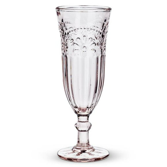 7.5 in. Flower Champagne Flute, Pink