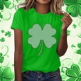 thumbnail image 6 of Felirenzacia Women's St. Patrick's Day Heart Shamrock Graphic T-Shirt Casual Crew Neck Short Sleeve Tee Green,S, 6 of 6