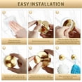 thumbnail image 2 of Yucurem Heavy Duty Suction Cup Hooks, Removable Towel Hooks for Bathroom, No-Drill Hooks, Gold, 4 Pack, 2 of 7