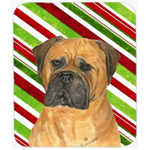 Carolines Treasures Bullmastiff Candy Cane Holiday Christmas Mouse Pad