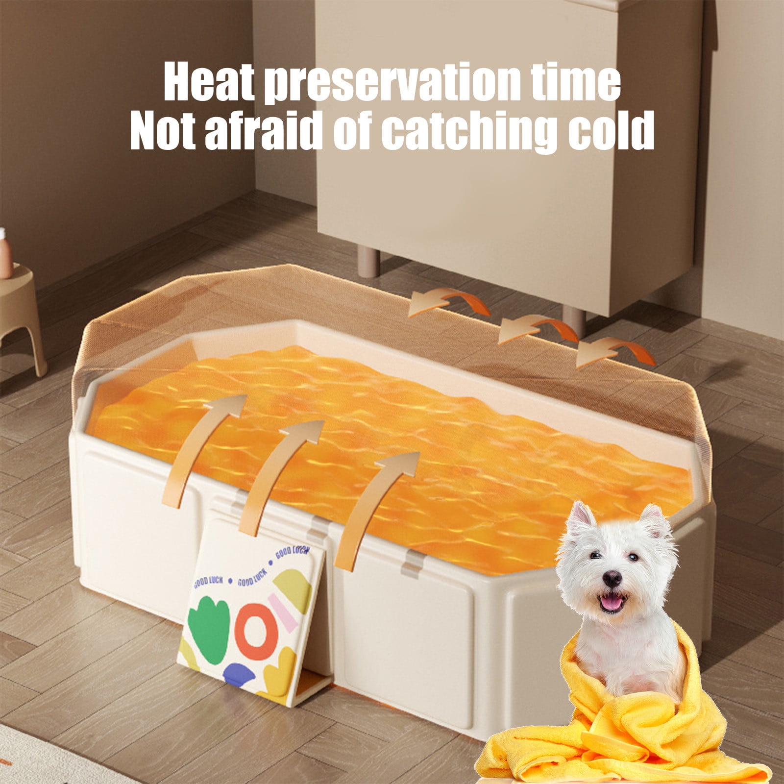 Hodwiequ Extra Large Foldable Pet Bathtub Multi Purpose For Dogs And Laundry Cleaning Sturdy Support Legs Suitable For Indoor And Outdoor Use White