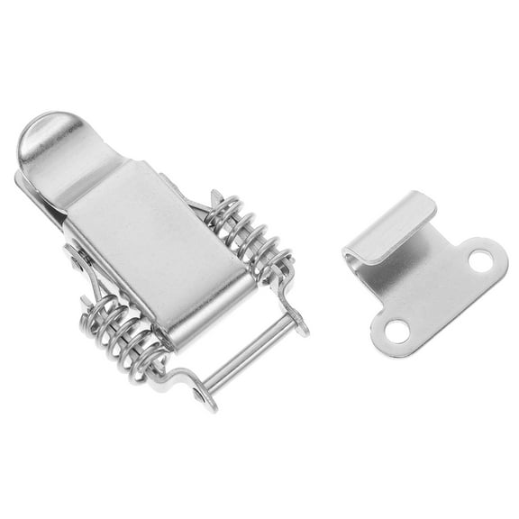 Homoyoyo Durable 304 Stainless Latch Silver Double Spring for Home Security