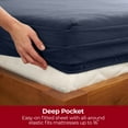 thumbnail image 4 of Mellanni 4 Piece Bed Sheet Set 180GSM Heavyweight Cotton Flannel Deep Pocket, Full, Navy, 4 of 6