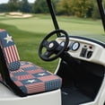 thumbnail image 6 of Pzuqiu American Flag Design Golf Cart Seat Cover Lightweight, Fit for Outdoor Outdoor Sports Suitable for Ezgo Most Golf Carts, 6 of 10