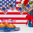 thumbnail image 4 of Gmogad 12Pcs American Flag Glass Ornaments, 4th of July Tree Glass Hanging Decorations, Patriotic Glass Blown Ornaments for Independence Memorial Veterans Day Flag Glass Decor, 4 of 7