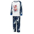 thumbnail image 3 of Elippeo Christmas Family Pajamas Matching Set, Elk Print Long Sleeve T-shirt with Pants Sleepwear Loungewear, 3 of 10