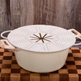thumbnail image 4 of Hioecau Anti-spill Lid Silicone High Temperature Resistant Reusable Kitchen Cover with Anti-scald Handrails Steam Hole Design Foldable Steamer Rack, 4 of 8