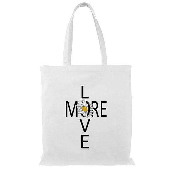 Smartprints More Love Hand Drawn Design Tote Bag - Image by Shutterstock, One Size Cotton Canvas Tote Bag