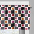thumbnail image 5 of Ambesonne Geometric Valance & Curtain, Grid Vivid Squares, 55"x36", Multicolor, 5 of 6