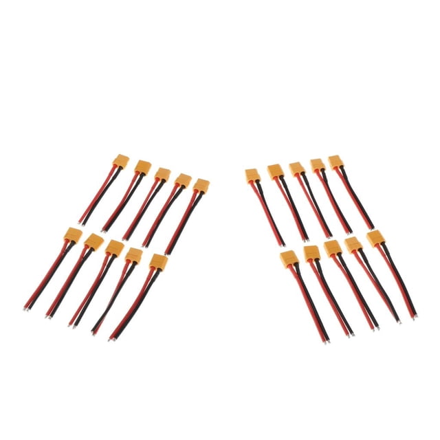 2 juegos de cables XT-60 de silicona mm para accesorios Macarena Conector macho hembra XT60