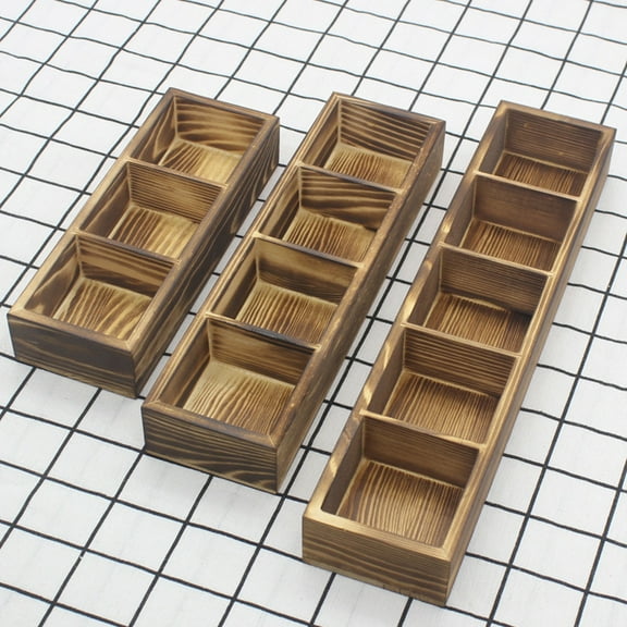 ULTNICE Tea Bag Organizer Box Simple Retro Style 1Pack 8.3x2.9x1.6in