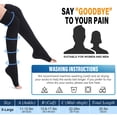 thumbnail image 2 of 3 Pairs Thigh High Compression Socks for Women and Men Circulation 20-30 mmhg, Best Support for Running, Cycling, Nursing, 2 of 6