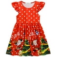 thumbnail image 3 of Toddler Girls Christmas Dress Santa Birthday Party Costume 2-7T, 3 of 7