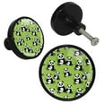 thumbnail image 2 of 4 Pcs Panda Knobs for Kitchen Cabinet Cupboard Dresser Bookcase Drawer Pulls Handles Round Home Decor, 2 of 5