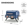 thumbnail image 3 of Kenmore 2-Burner Portable Tabletop Retro Gas Grill, Navy Blue, 3 of 19