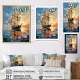 thumbnail image 4 of Designart "Sailboat Abstract Maritime Euphony I" Nautical & Beach Canvas Print, 4 of 5