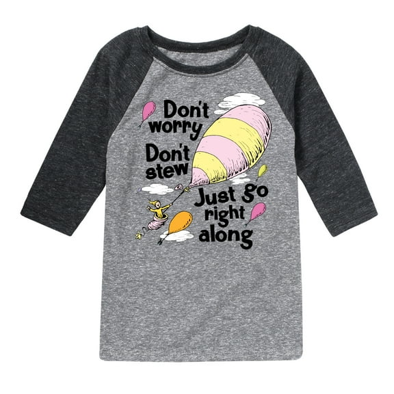 Dr. Seuss - Don't Worry Go Along - Toddler And Youth Raglan Graphic T-Shirt