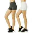 thumbnail image 1 of Sofra Women & Plus 12" Stretch Outseam Wide Wastband Workout Running Hot Shorts (S-3XL), 1 of 4