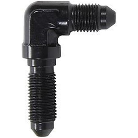 90 deg Bulkhead -3 AN Male to 3 AN Male, Black