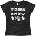 thumbnail image 3 of Inktastic Wisconsin Awesome Since 1848 Women's T-Shirt, 3 of 5