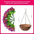 thumbnail image 2 of Artificial Hanging Flowers in Basket for Patio Garden Porch Deck Spring Decoration, Artificial Daisy Arrangement,Fake Plants in 12 inch Coconut Lining Basket for Outdoor/Indoor(Yellow and white), 2 of 5