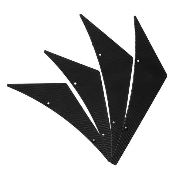 Minkissy 4Pcs ABS Car Spoiler Canards for Car Enthusiasts 10.6X3.5X0.2in