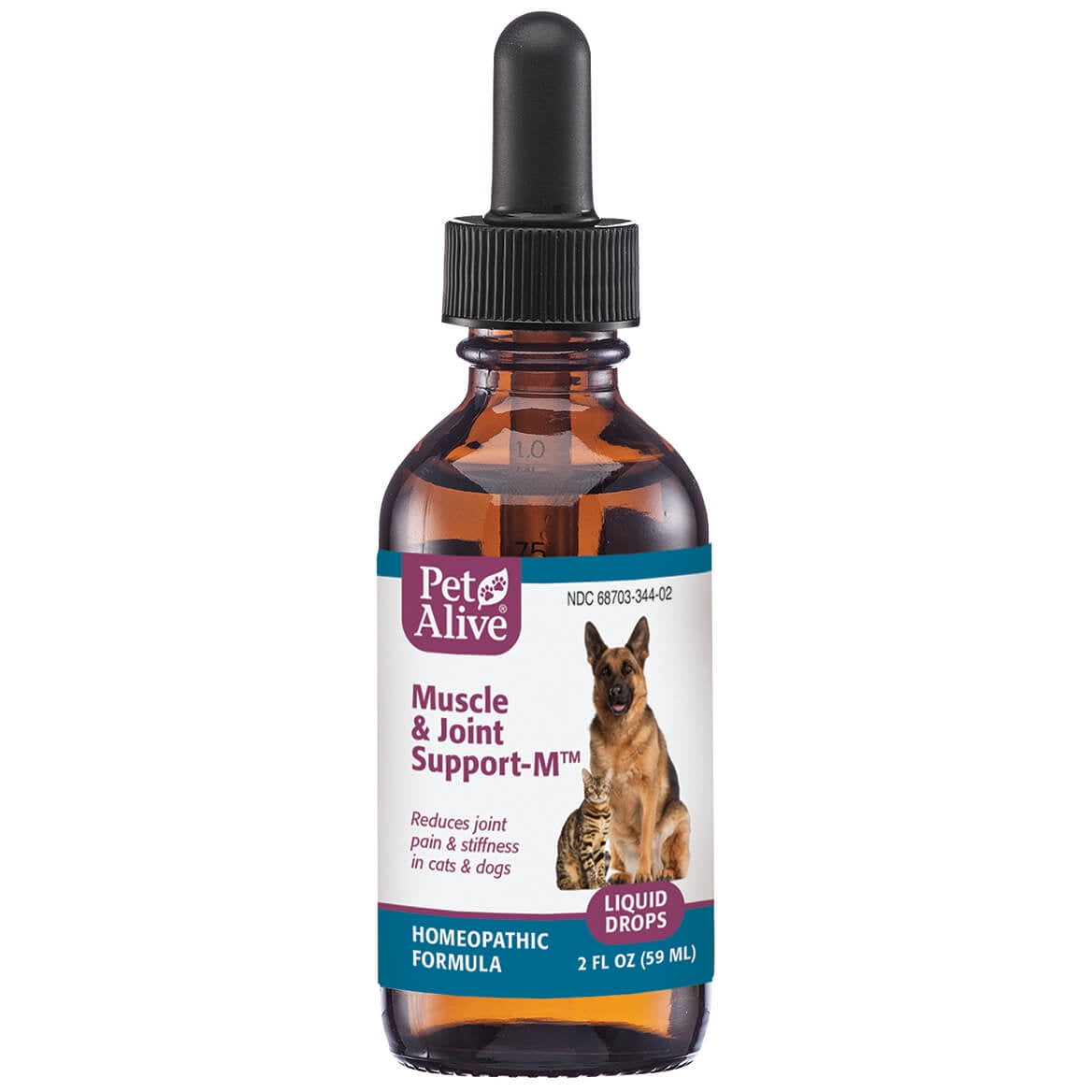 PetAlive Muscle and Joint Support-M - Natural Homeopathic Formula for Joint Pain and Stiffness in Pets - Supports Joint Health and Movement in Dogs an