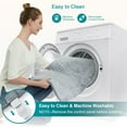 thumbnail image 6 of HA-EMORE Heated Blanket Electric Throw - Fast Heating & Auto Off Machine Washable Striped Flannel Electric Heated Blanket 17"*33"gray, 6 of 7