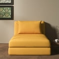 thumbnail image 2 of A&D Home Santa Polyester Futon Convertible Chair, Yellow, 2 of 9