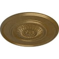 thumbnail image 3 of 41 1/8"OD x 2 1/2"P Large Floral Ceiling Medallion, Hand-Painted Pale Gold, 3 of 6
