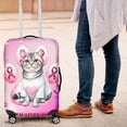 thumbnail image 4 of Faith Love Hope American Shorthair Breast Cancer Awareness Survivor Travel Luggage Cover Cat Lover Kitten Owner Gifts Suitcase Dust Protective Decor - 02017, 4 of 5