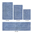 thumbnail image 2 of Better Trends Bath Rugs 4 Piece Set 100% Cotton Bathroom Rug Soft, Water Absorbent, Reversible, Machine Washable for Bathroom Decor Toilet Base Contour And, Bath Mat Dark Blue Lux Collection, 2 of 4