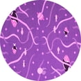 thumbnail image 1 of Ahgly Company Indoor Round Abstract Pink Contemporary Area Rugs, 3' Round, 1 of 4