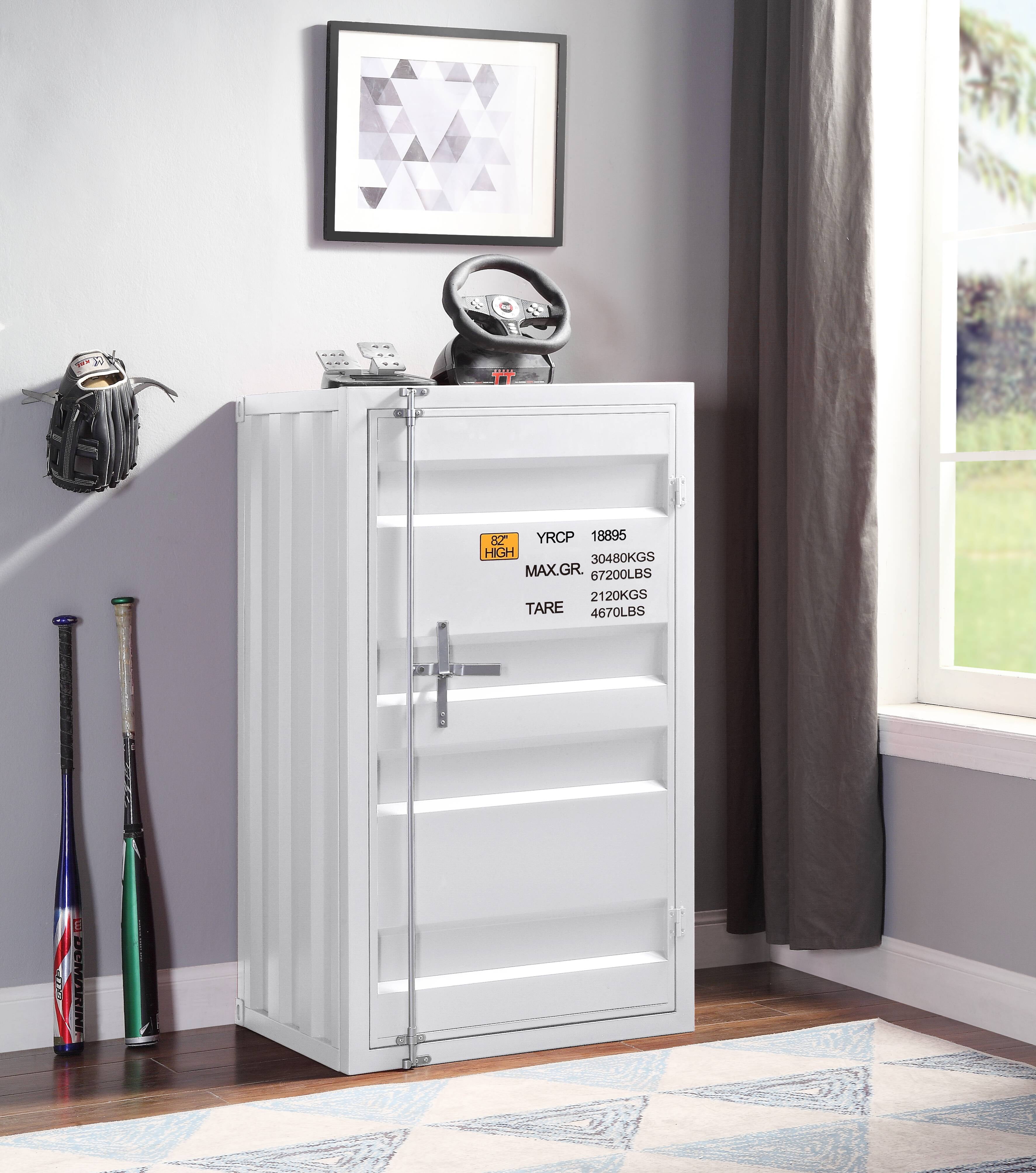 Acme Cargo Container Style Metal Chest with 1 Door, Multiple