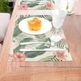 thumbnail image 5 of YFYANG Washable Heat-Resistant Placemats, 70% PVC/30% Polyester, Tropical Plant Flower Pattern Kitchen Table Mat, 12" x 18" 4 Pcs, 5 of 6