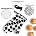 thumbnail image 4 of ZICANCN Oven Mitts and Pot Holders Sets, Black Checkered Seamless Pattern Baking Sets Kitchen Heat Resistant 4 Pieces, 4 of 8